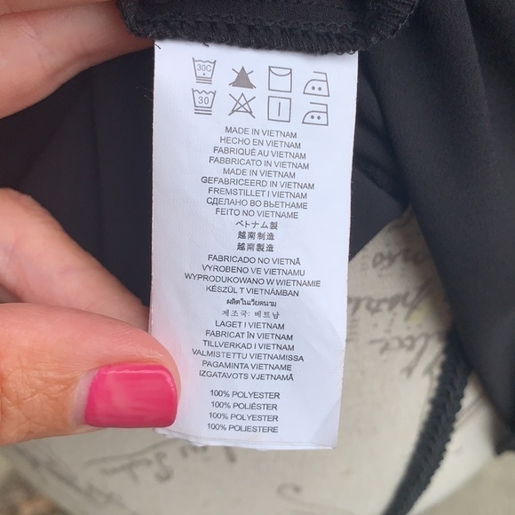 MICHAEL MICHAEL KORS Black Short Sleeve Zip-Up Top - Picture 9 of 12